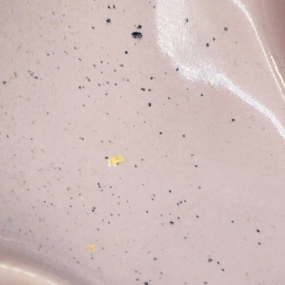 Beauceware Ceramic Ashtray #688 Pink Rust Spatter Glaze Oversized Console Bowl - Picture 8 of 14